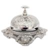 [A3097] - Vintage Service Bell 'Empire' Aged Silver - 8x14 Cm