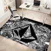 1pc V-VOLCOM LOGO Print Area Rug - Soft, Washable Non-Slip Indoor Mat, Living Room, Home Office Decorative Rug,Office Decorative