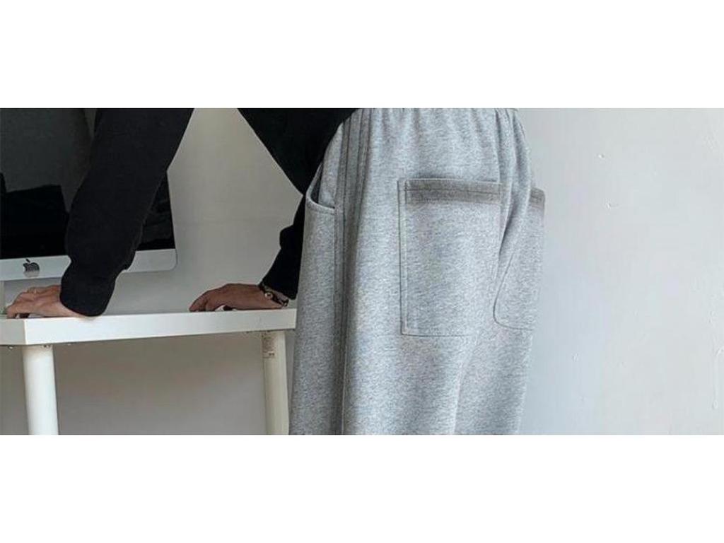 Серые брюки-шаровары унисекс, повседневные, свободные, прямые, с широкими штанинами, для весны и осени