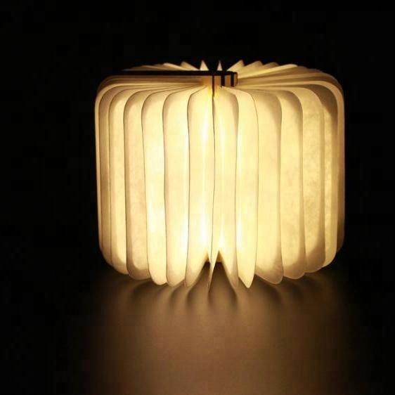 Портативная лампа для чтения, креативная волшебная светодиодная деревянная складная USB-аккумуляторная книга