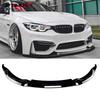 Для BMW F80 M3 F82 F83 M4 2015-2020 автомобиля передний бампер спойлер нижняя губа комплект обвеса сепаратор защита Черный стиль передняя губа fitti