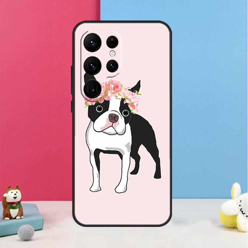 Чехол для телефона Boston Terrier для Samsung Galaxy S24 Ultra S20 S21 S22 S23 S25 Plus S9 S10 S25 FE Задняя крышка