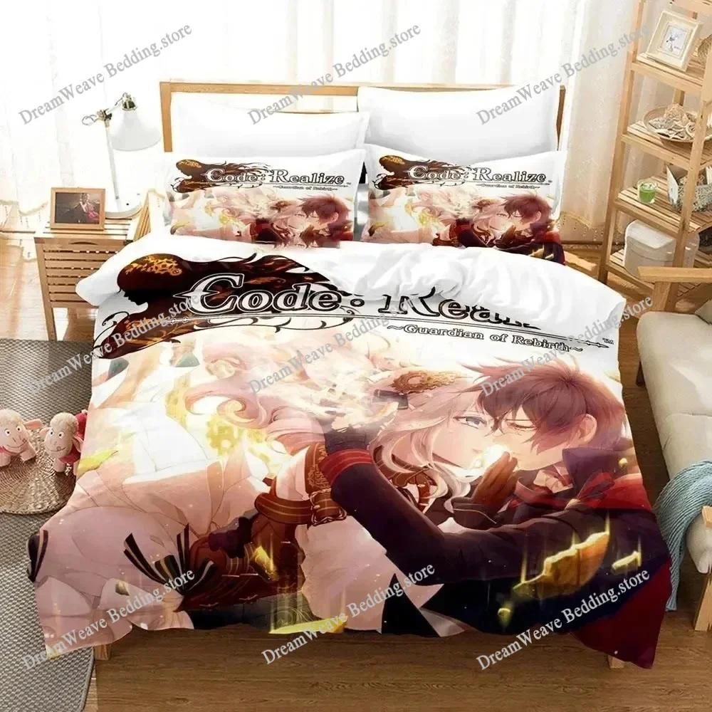 3D Печать Аниме Code Realize Guardian of Rebirth Комплект постельного белья Пододеяльник Постельное одеяло для спальни Односпальный Двуспальный King Size Чехол для одеяла96