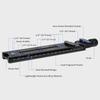 Haoge 200mm Nodal Slide Double Dovetail Focus Rail Plate with Metal Quick Release Clamp, 70mm Plate, for Camera Panorama Close-up Macro Photography, A