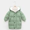 Baby Boys Girls Long Down Coats Lightweight Outwear Winter Hooded Jackets Down Windproof Jacket Outerwear Children Padded Parka 4-9Y