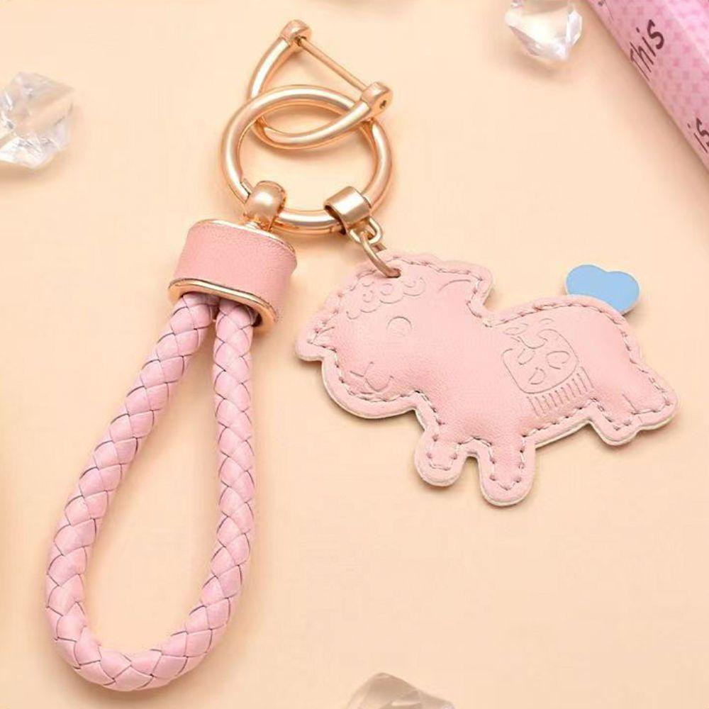 Cartoon Goat Pendant Wrist Strap Lamb Bag Charm Kawaii Goat Car Keychain Year of The Horse