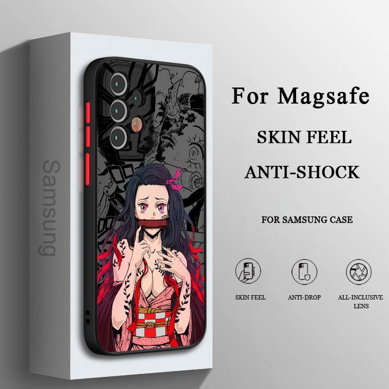 Аниме Клинок Рассекающий Демонов Для Samsung A73 A72 A54 A53 A52S A34 A32 A33 A24 A23 A22S A02 Lite Матовый Полупрозрачный Чехол для Телефона