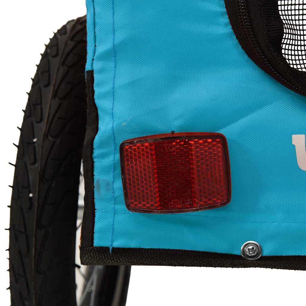 Bicycle Trailer for Dogs Blue and Black Oxford Fabric & Iron