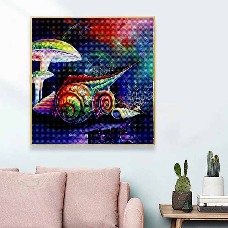 New Arrival 5D DIY Full Circle Diamond Painting "Painted Conch" Embroidery Cross Stitch Home Decor Gift