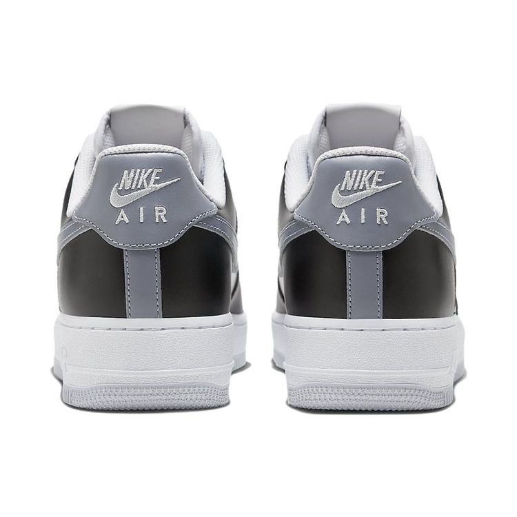 Nike Air Force 1 Кожаные Кроссовки-Слипоны Нескользящие Легкие Низкие Кеды для Скейтборда Унисекс Белый Черный Серый FD9065-100