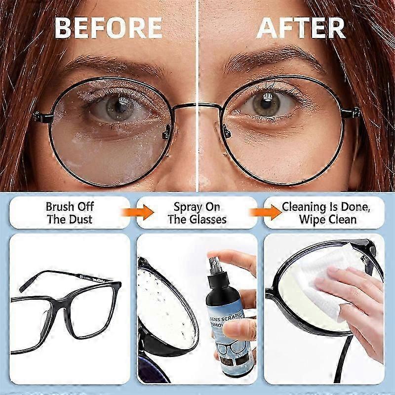 Lens Scratch Removal Spray Eyeglass Windshield Glass Repair Liquid 100ml Lens Scratch Removal Spray Eyeglass Windshield