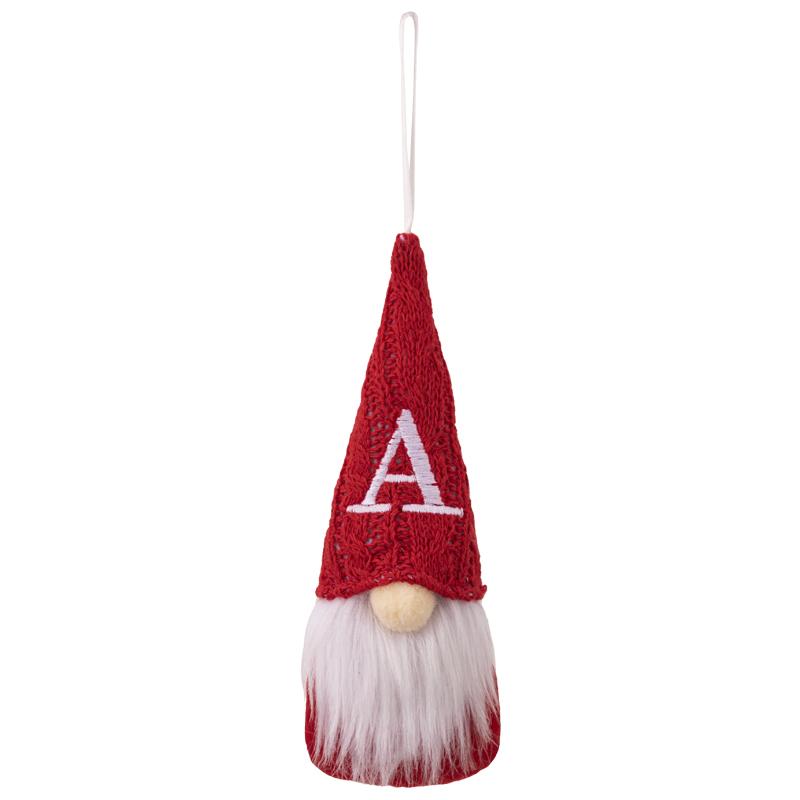 1PC Plush Dwarf Hanging Pendants Letter Embroidered Knitted Hat Faceless Doll Pendants