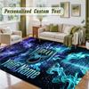 Crystal Velvet Square Rug Custom NameNirvana Pattern Non Slip Home Floor Decor Rug