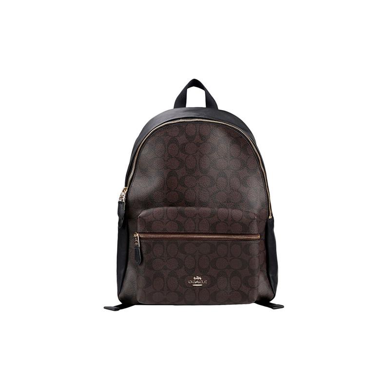 COACH Charlie 30 Classic Presbyopia Coated Canvas Backpack Backpack Large Women's Dark Brown