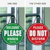 Putuo Decor 'Please Do Not Disturb' PVC Round Door Plaque - Office Meeting & Therapists' Clinic Sign - 9 Inch Double Sided
