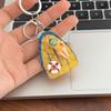 Zinc Zinc Alloy Pool Floating Board Keychain Blue Yellow Bag Charm Small Swimming Figure Pendant  Summer