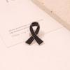 Skin Cancer Black Ribbon Pin Melanoma Cancer Black Bow Brooch Pin  Women Men