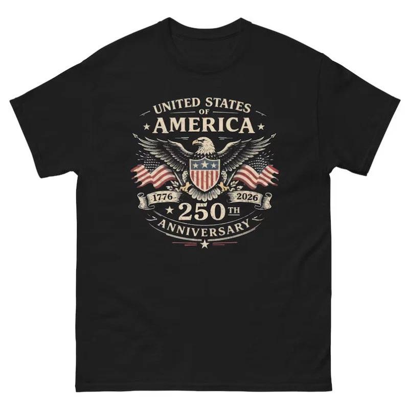 USA 250th Anniversary T-Shirt USA Flag Vintage 4th of July Patriotic Gift Tee