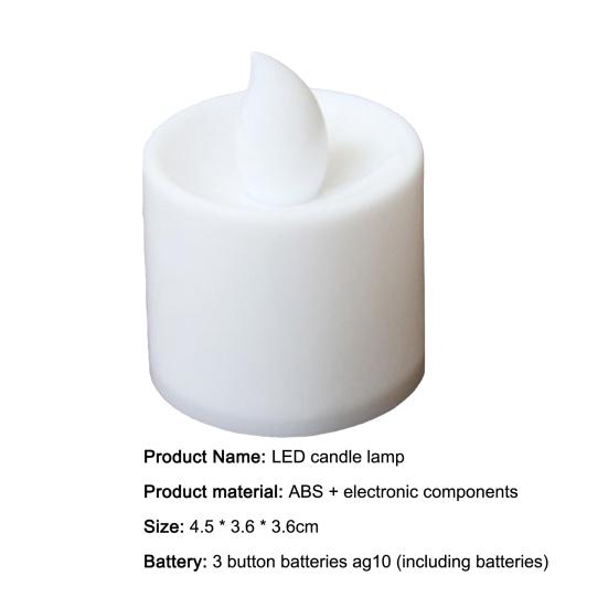 Свеча многоразового использования с питанием от многоцветной батареи, светодиодная беспламенная свеча, ночная лампа, декор для вечеринки