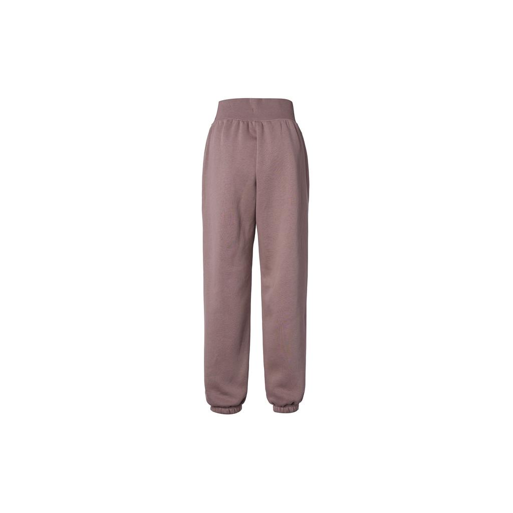 Nike Спортивные брюки-джоггеры Phoenix Fleece Solid с высокой талией и завязками на завязках, женские, цвет: дымчато-серый, фиолетовый, красный DQ5888-208