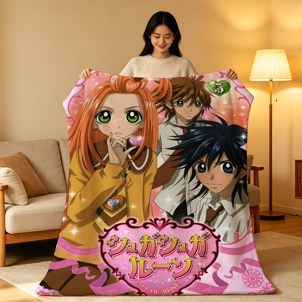 Anime S-Sugar S-Sugar R-Rune Throw hot High-Density Short Plush Blanket Soft Skin-Friendly for Sofa Nap Air-Conditioned Room