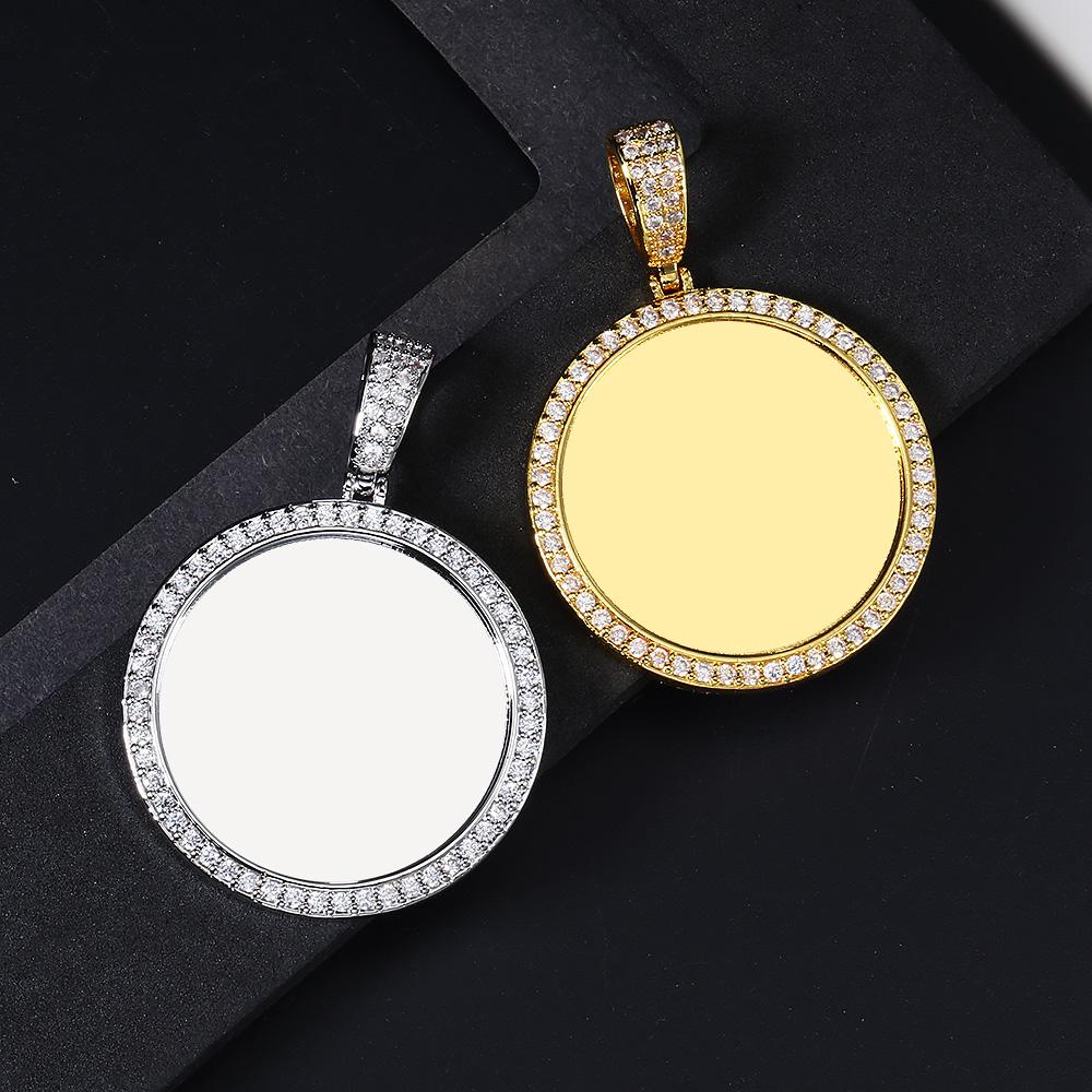Couple Customized Photo Pendant For Men Women Ice-out Zircon Gold Color Rock Hip Hop Necklace Fashion Jewelry Dropshipping