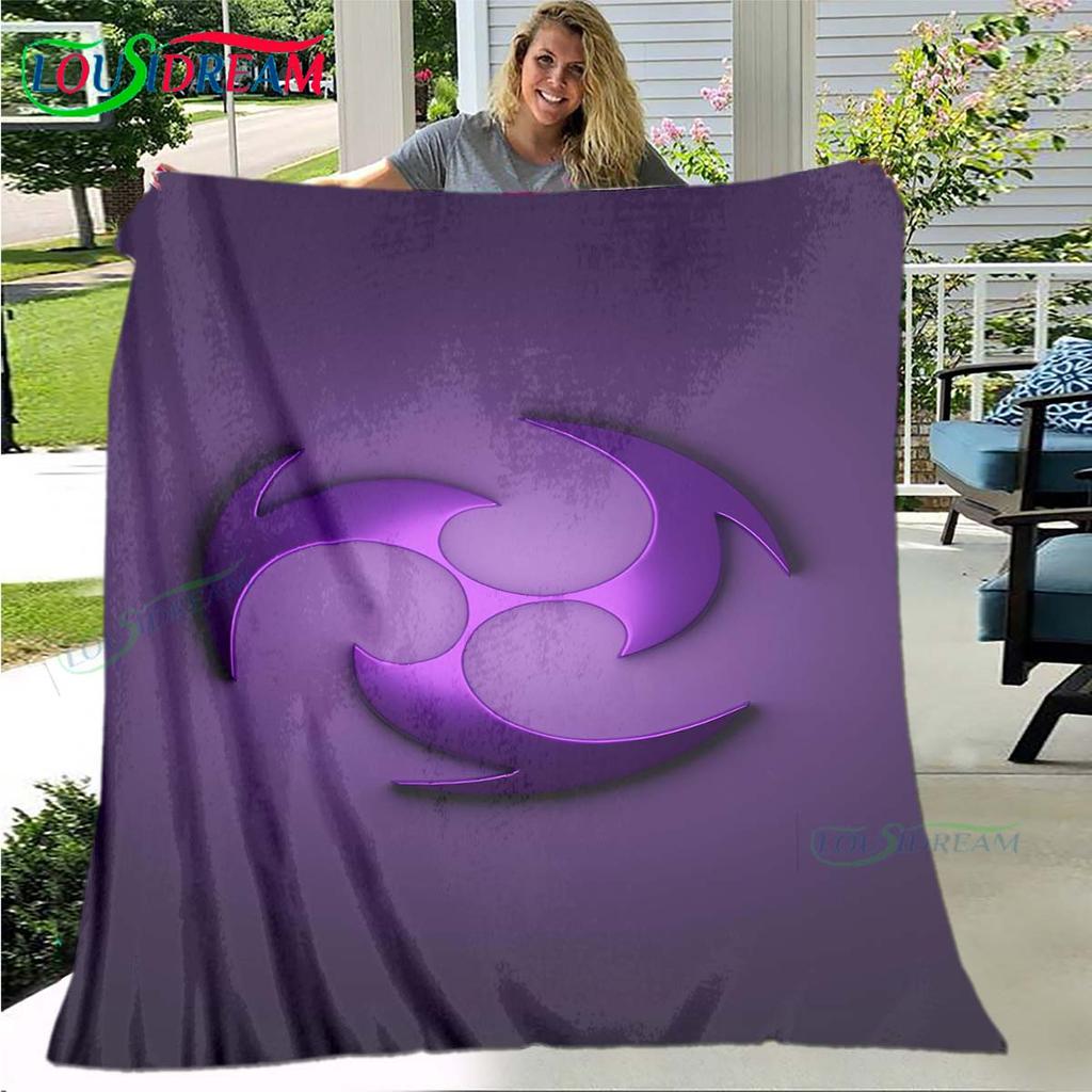 Горячий плед с узором рун Genshin Impact, тонкий фланелевый плед, портативный плед для дома, путешествий, офиса, на обеденный перерыв, подарок на день рождения