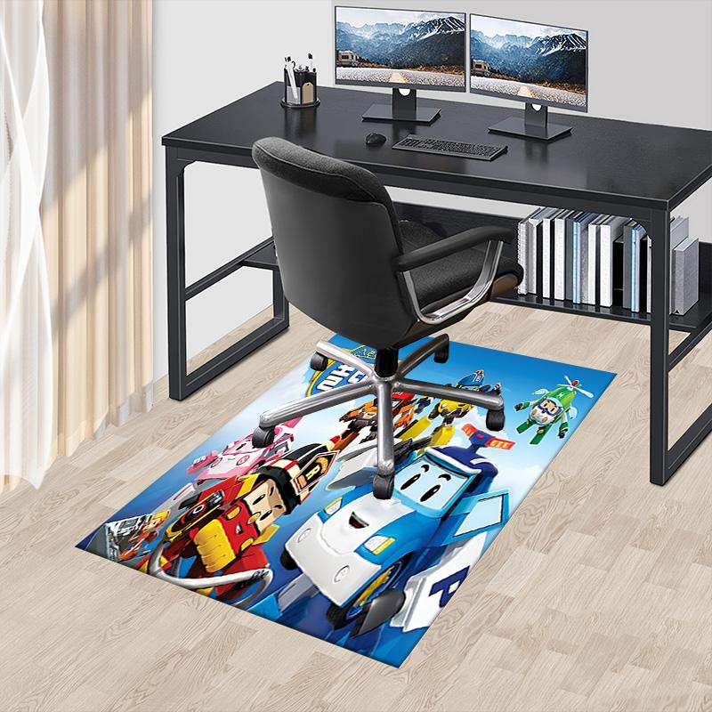 Robots City Adventure Carpet For Playroom Bedroom Living Room Sofa Home Decorkids Game Area Rug Nonslip Floor Mat