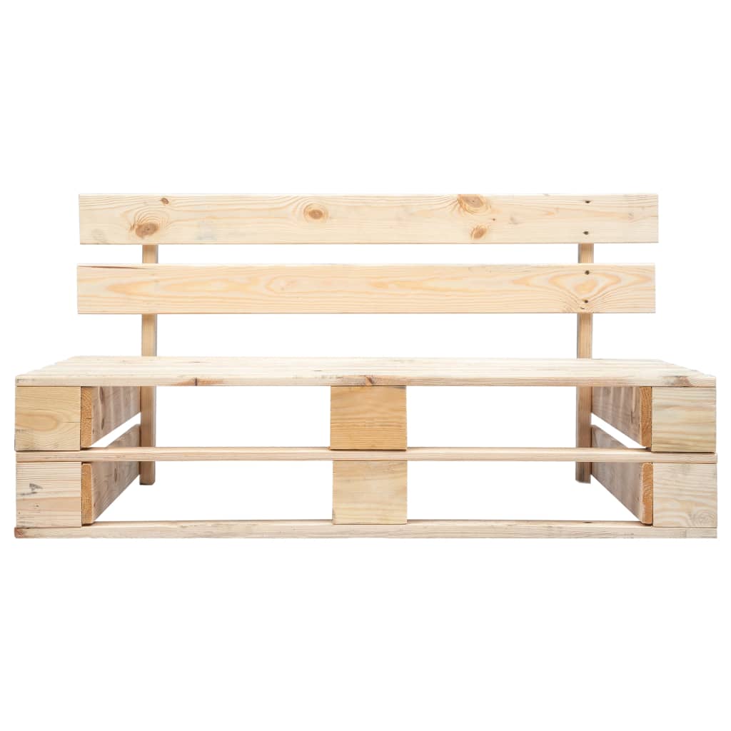 Vidaxl Sofa Ogrodowa Z Palet Z Piaskowymi Poduszkami, Sosna
