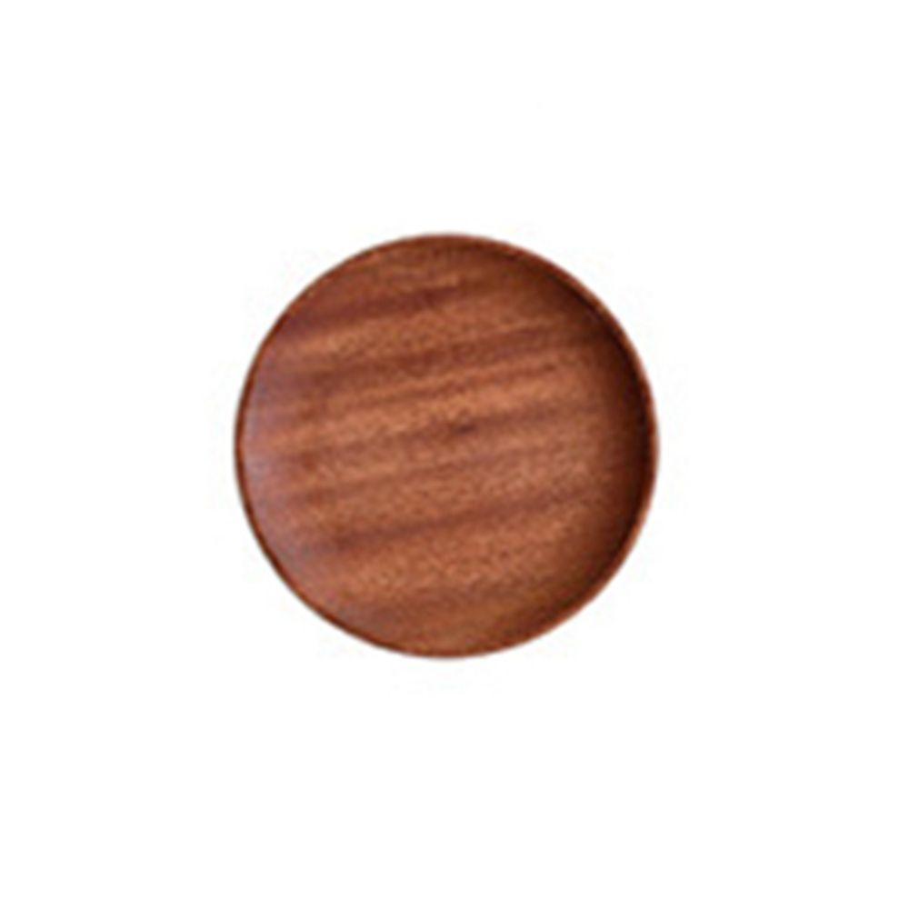 Круглая столовая посуда Деревянный поднос Бытовая посуда для сухофруктов Поднос для сервировки Деревянная тарелка Тарелка для закусок