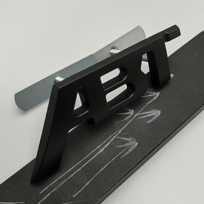 3D Metal Chrome Black Logo ABT Emblem Car Front Grille Badge Sticker
