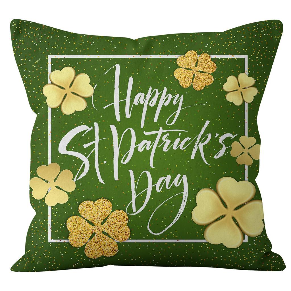 Наволочка для дома Ст. Наволочка на День святого Патрика Четырехлистный клевер Клетчатая Наволочка на диванную подушку