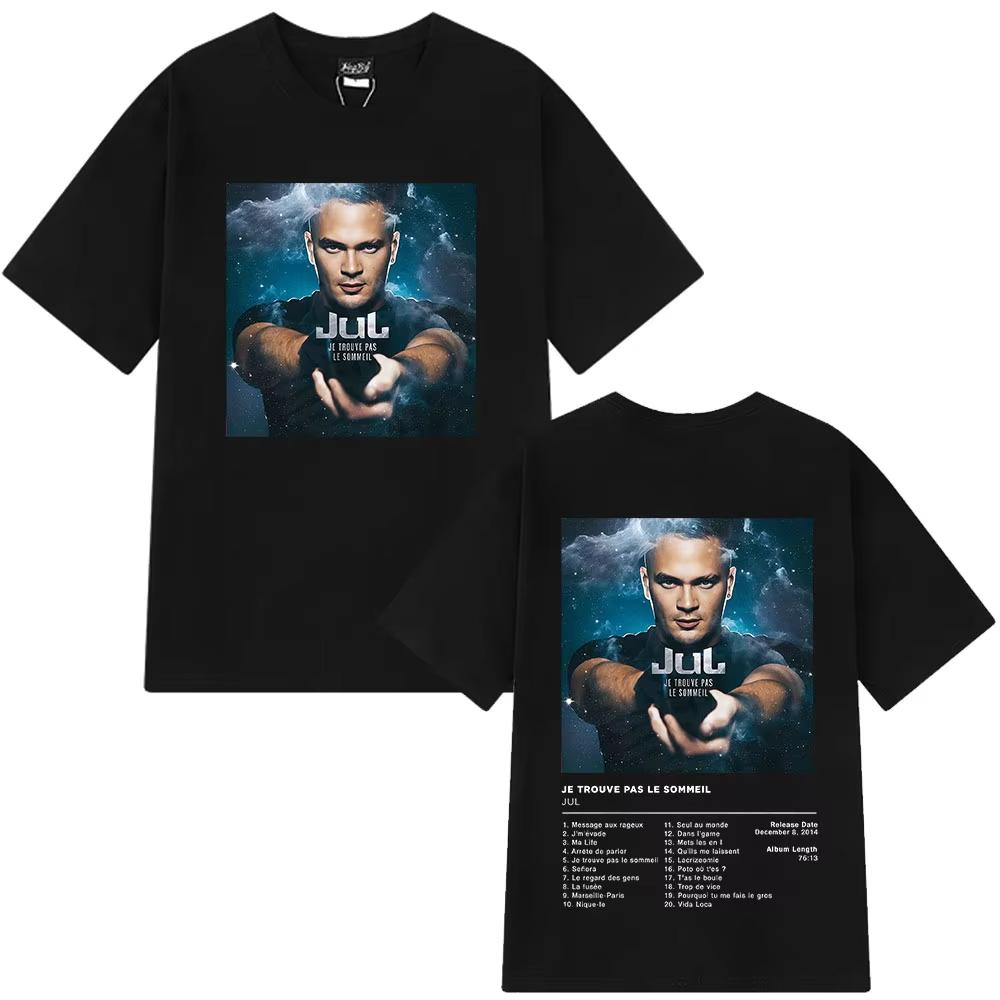 Мужские и женские футболки из чистого хлопка 2025 года от рэпера Jul — удобные, дышащие, обязательные для праздничного сезона Инс