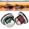 Bow LED Navigation Sailing Light LED Navigation Sailing Light Marine Boat Plastic Red+Green W/Chrome Housing