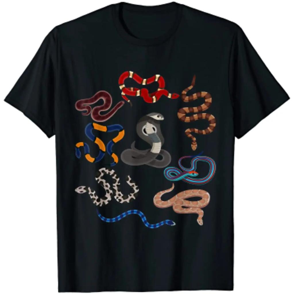 Snake Animal Wildlife Reptile Gift T-Shirt 100% Cotton O-Neck Summer Short Sleeve Casual Mens T-shirt Size S-3XL
