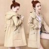 Trench Coat for Women Jackets Women Clothes Spring and Autumn Korean Version Trench Coat Belted Lady Cloak