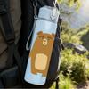 1PC Big Bear Small Bear Love Heart Print 750ml Color Plastic Sports Water Bottle Leakproof Flip Straw Lid Suitable for Sports Office Home Use