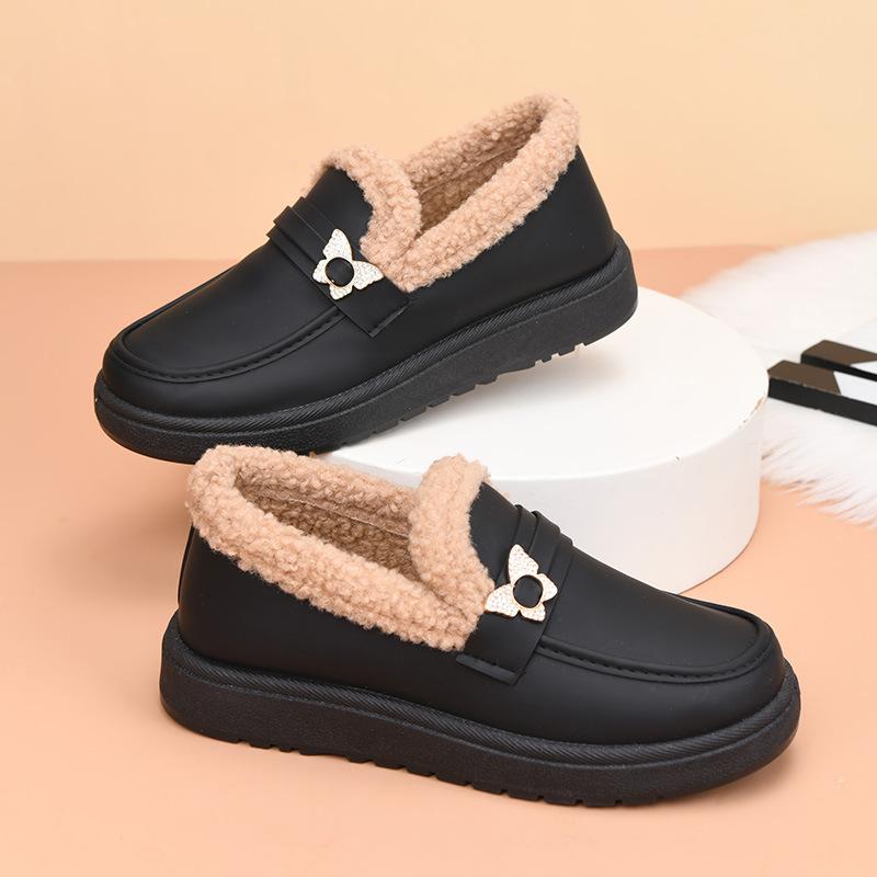 Новые водонепроницаемые хлопковые ботинки, женские флисовые утепленные теплые зимние ботинки, модная повседневная обувь