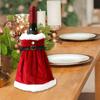 Рождественская винная бутылка, чехол, бутылка красного вина, юбка, одежда с поясом, аксессуары для вина ручной работы, праздничное украшение для дома