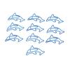 100Pcs Paper Clips Unique Dolphin Shape Lightweight Portable Electroplating Process Metal Paperclip 