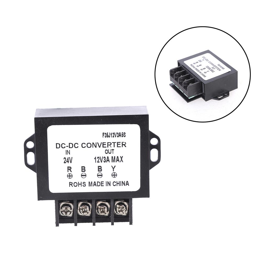 Waterproof Voltage Step Down Module DC24V to 12V 3A/5A Power Supply Adapter for 12V LED Lights and Fan Toy Routers