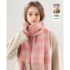 Fine Plaid Tasseled Scarf