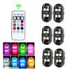 RGB LED Strobe Light for Car Motorcycle Universal Wireless Remote Warning Decor Lamp R Indicator USB Rechargeable 8 Colors