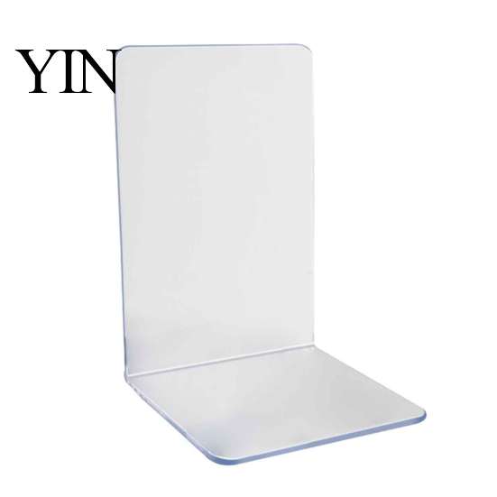 Clear Book Ends for DVDs 1 Pc Bookend Heavy Book, Acrylic Shelf Organizer, Bookends Shelves L Shaped Stopper Bedroom Library Office School Supplies