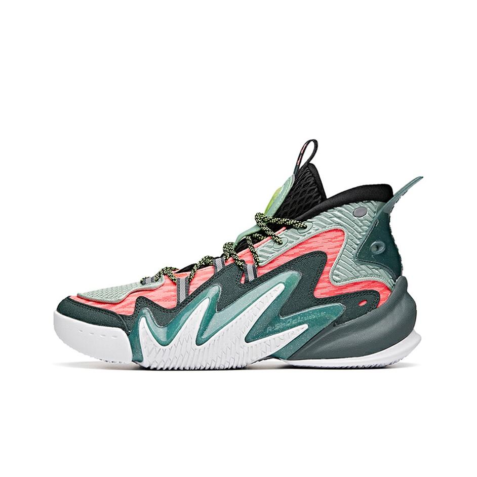 Anta Мужские кроссовки Shock The Game 4 Crazy Tide Зеленый Розовый Черный 112031602-1