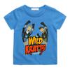 Футболка с рисунком Wild Kratts с принтом аниме, новая хлопковая футболка для детей, забавный топ с героями мультфильмов, классная одежда для мальчиков с коротким рукавом