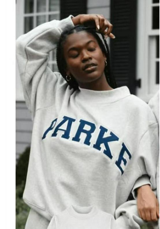Embroidered Women's Half-High Collar Loose Pullover Sweatshirt, Long-Sleeved Winter Top