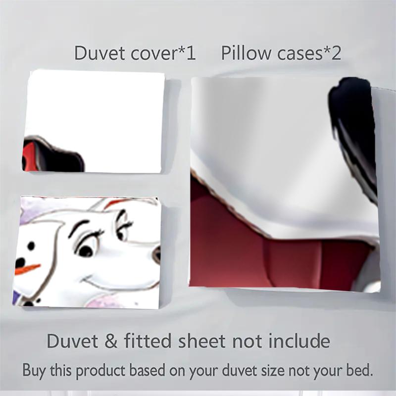 3Pcs Dalmatian Dogs Lady Bedding Sets For All Sizes New 3D Printed Bed Cover Comforter Duvet Cover Pillowcase Bedroom Decoration