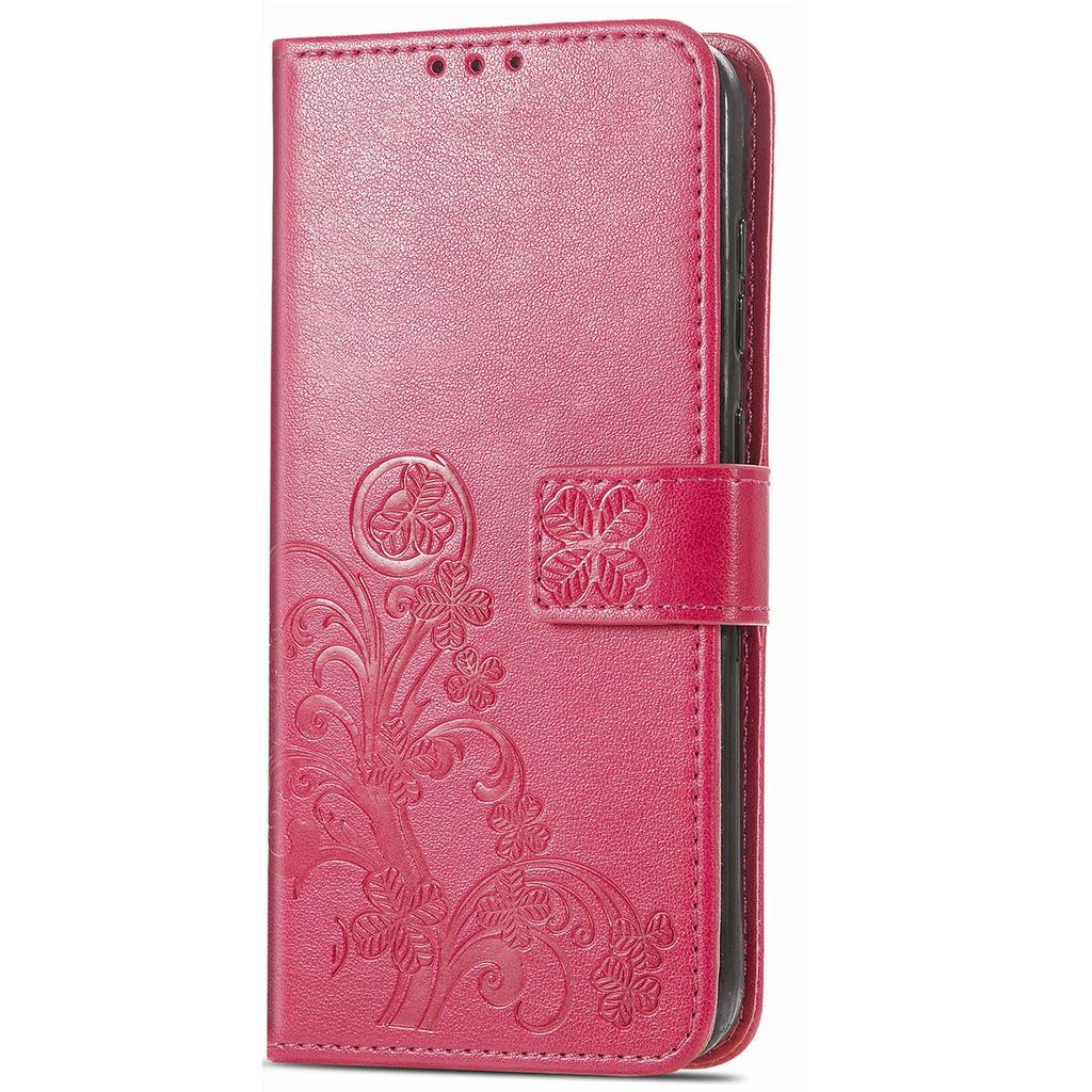 Leather Wallet Flip Case for Huawei Nova 15 14 13 12 12S 11 9 Ultra Pro SE Y72 Y63 Y73 9 Embossed Clover Floral Design