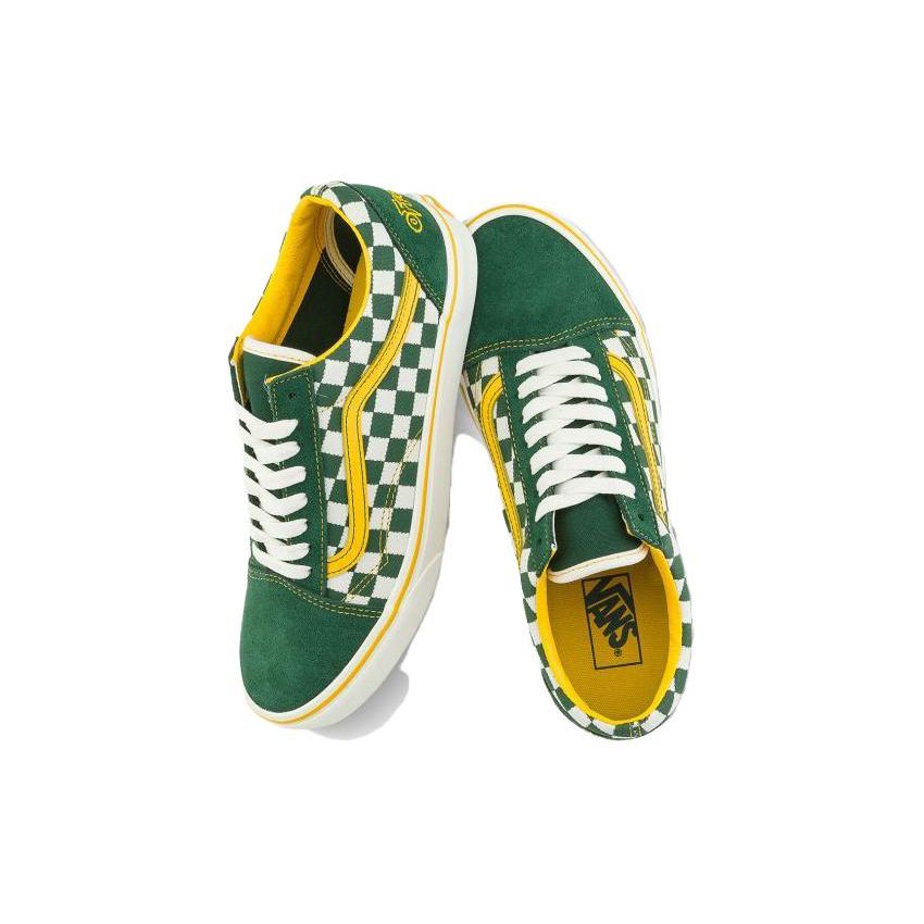 Vans Коллекция Asia Artist X  Old Skool Удобные Универсальные Низкие Кеды для Скейтбординга Унисекс Кроссовки Зеленый Белый Желтый VN000CR5021